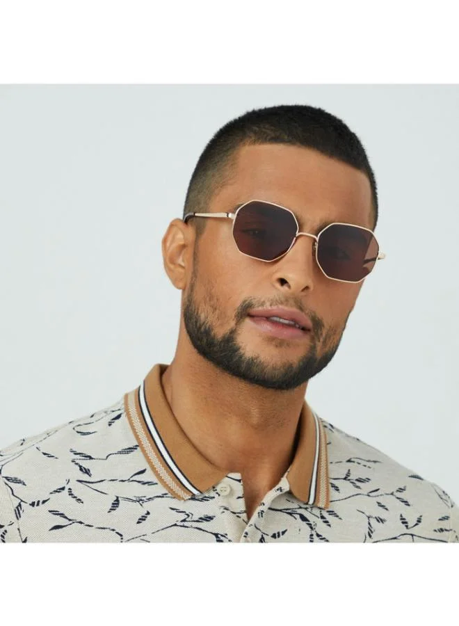 Blackout BlackOut Famous Unisex Sunglasses, Gold/Brown