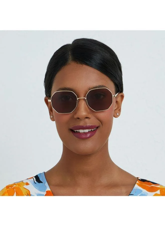 Blackout BlackOut Famous Unisex Sunglasses, Gold/Brown