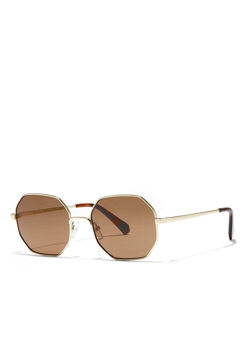 Blackout BlackOut by eyewa Famous Unisex Sunglasses, Gold/Brown  - Image 2