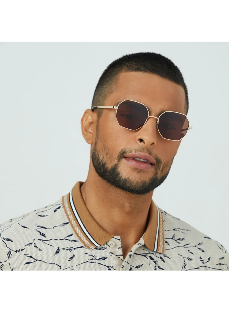 Blackout BlackOut by eyewa Famous Unisex Sunglasses, Gold/Brown
