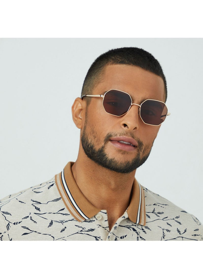 Blackout BlackOut by eyewa Famous Unisex Sunglasses, Gold/Brown  - Image 5