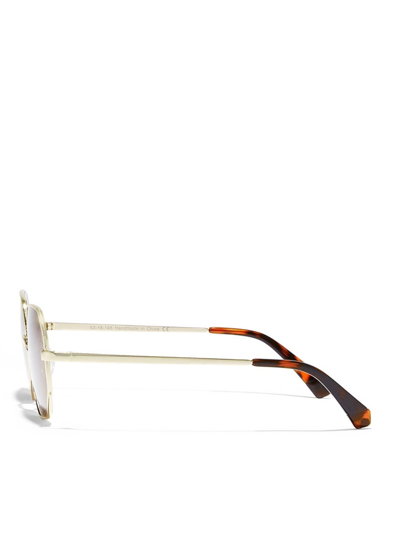 Blackout BlackOut by eyewa Famous Unisex Sunglasses, Gold/Brown  - Image 3