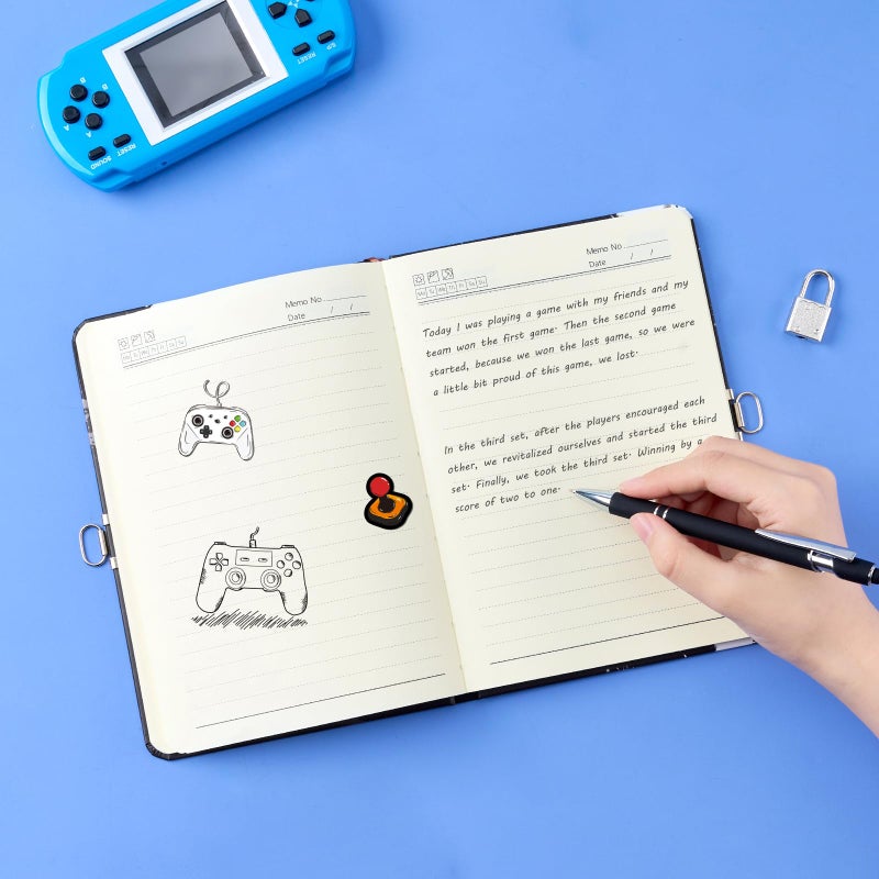 WERNNSAI Luminous Game Kids Diary for Boys, Secret Diary with Lock and Keys, Kids Journal Notebook Birthday Christmas Gift for 6 7 8-12 Year Old Boys, School A5 Lined Writing Drawing Notepad - Image 4