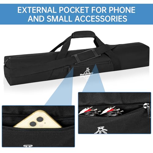 TORIBIO Tripod Carrying Case, 29x4.5x4.5in Heavy Duty Tripod Bag with Shoulder Straps and Handles, Multifunctional Monopod Case for Music Stand, Lights, Speakers, Cameras, Booms, Microphone Stands - Image 4