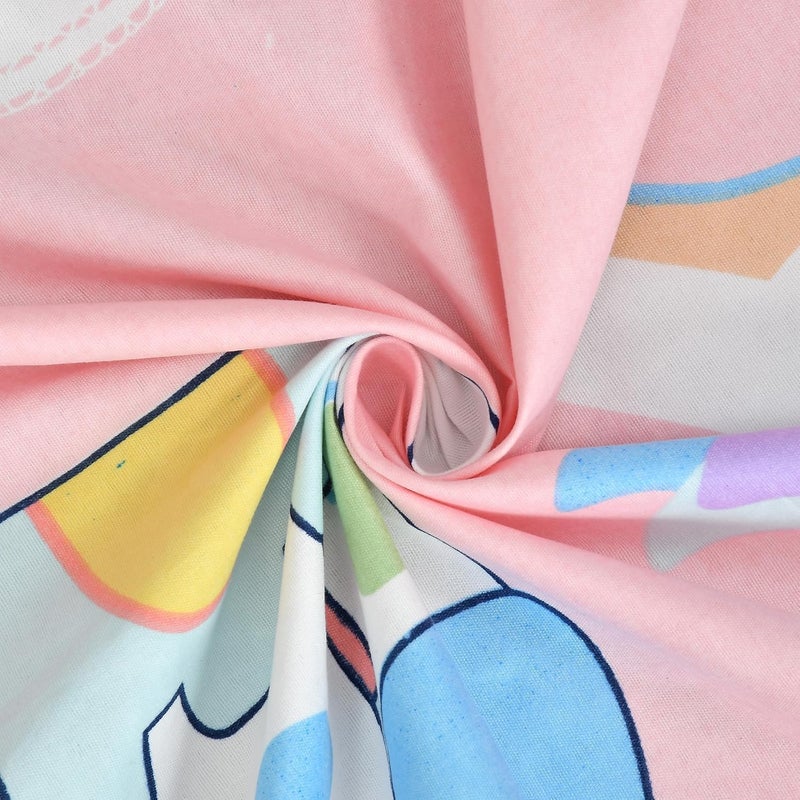 Filymore Kids Star Unicorn Printed Pillow Covers for Kids Room | Made with Pure Microfiber Soft & Skin Friendly Pillow Cases | Size (17 x 27 inch, Peach and White) Set of 2 Covers. - Image 5