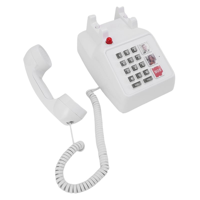 Senior Emergency Phone Big Buttons Adjustable Volume 5 SOS Numbers Red - Image 4