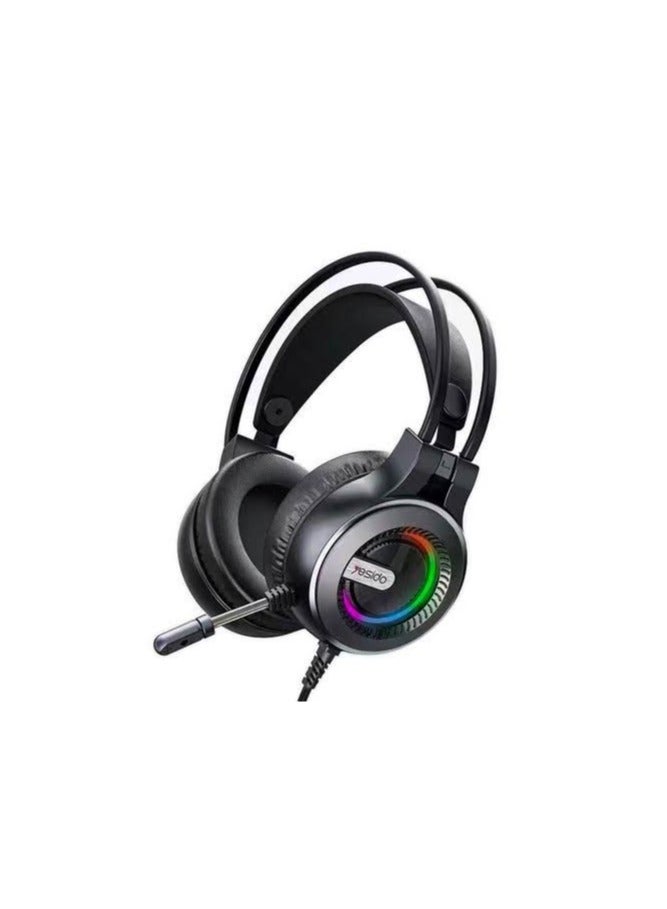 يسيدو يسيدو-سماعة الألعاب الاحترافية-ميكروفون عالي الدقة-أضواء RGB باردة-EK02 - Image 2