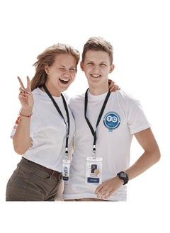 GBQ 3PCS Badge lanyard ID lanyard waterproof card holder brand work card holder lanyard + PVC vertical card ID Card  - Image 5