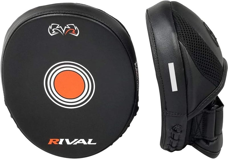 RIVAL Boxing RPM11 Evolution Punch Mitts, Pre-Curved Oval Punching Surface, Padded Finger Cover, and Stabilizing Wrist Strap - Image 2