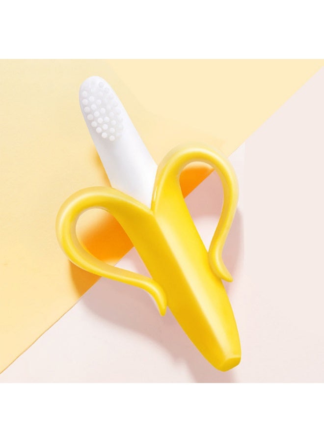 Banana Baby Teether Food-Grade Silicone Teething Stick Boil-Safe for Sterilization Soothing Teether Newborn Oral Exploration Stage Baby Teeth Training Toy - Image 3