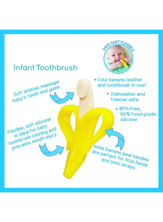 Banana Baby Teether Food-Grade Silicone Teething Stick Boil-Safe for Sterilization Soothing Teether Newborn Oral Exploration Stage Baby Teeth Training Toy - Image 2