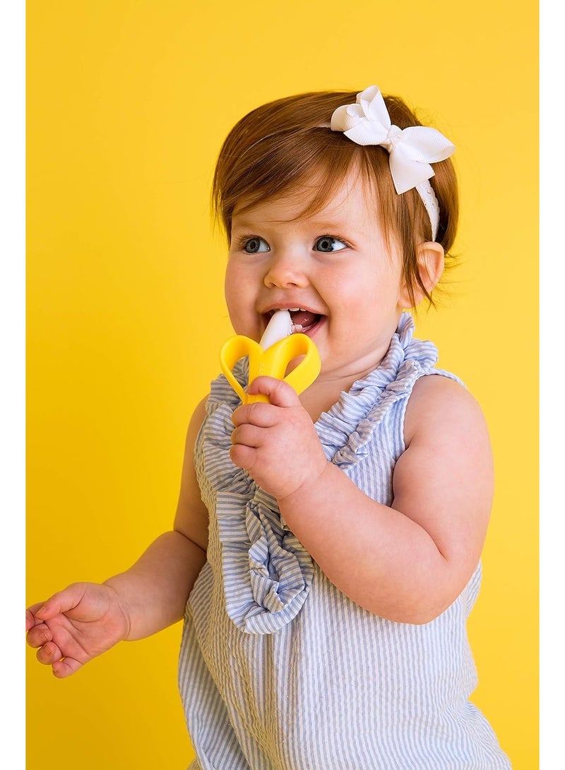 Banana Baby Teether Food-Grade Silicone Teething Stick Boil-Safe for Sterilization Soothing Teether Newborn Oral Exploration Stage Baby Teeth Training Toy - Image 5