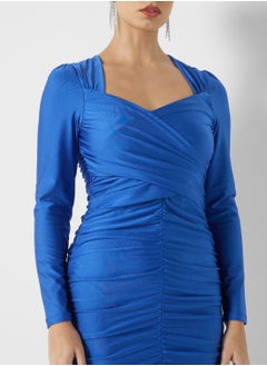YAS Ruched Sweetheart Neck Dress  - Image 3