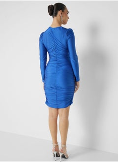 YAS Ruched Sweetheart Neck Dress  - Image 2