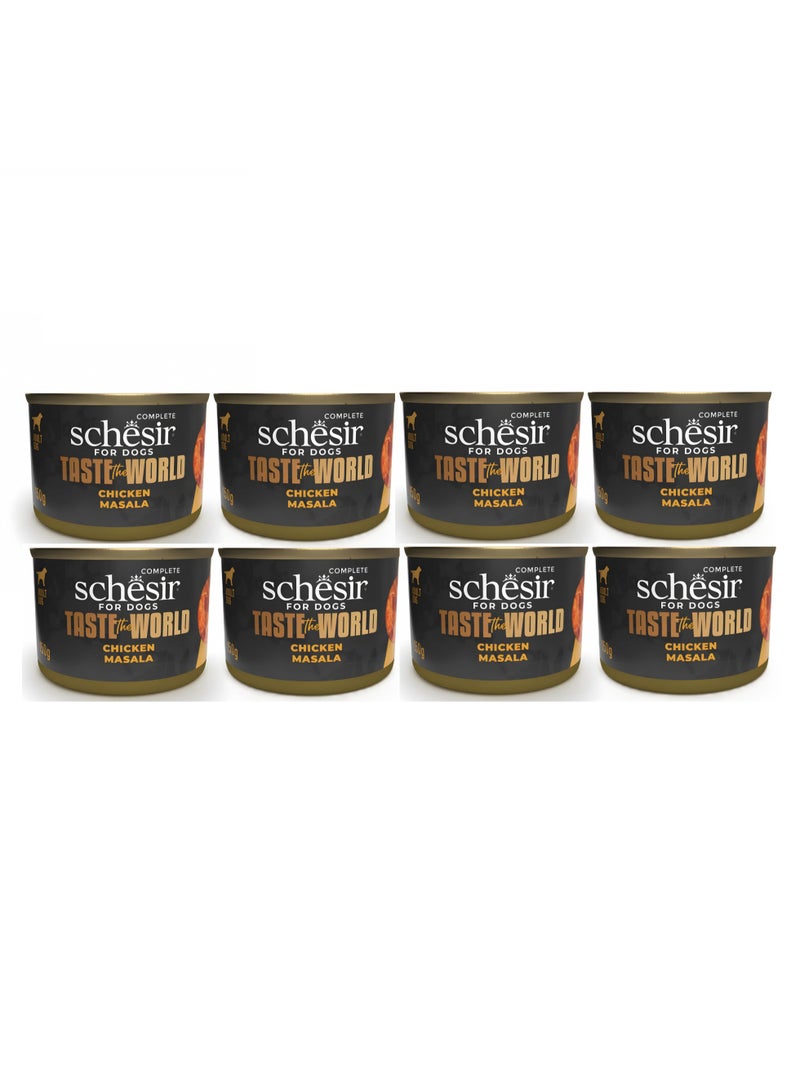 شيسر عبوة من 8 قطع من طعام الكلاب الكامل من Taste The World - بهارات الدجاج 8x150 جرام - Image 1