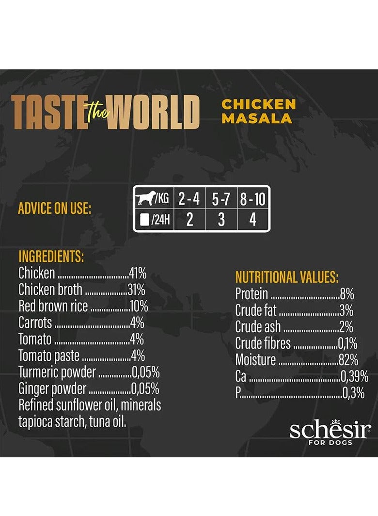 شيسر عبوة من 8 قطع من طعام الكلاب الكامل من Taste The World - بهارات الدجاج 8x150 جرام - Image 5