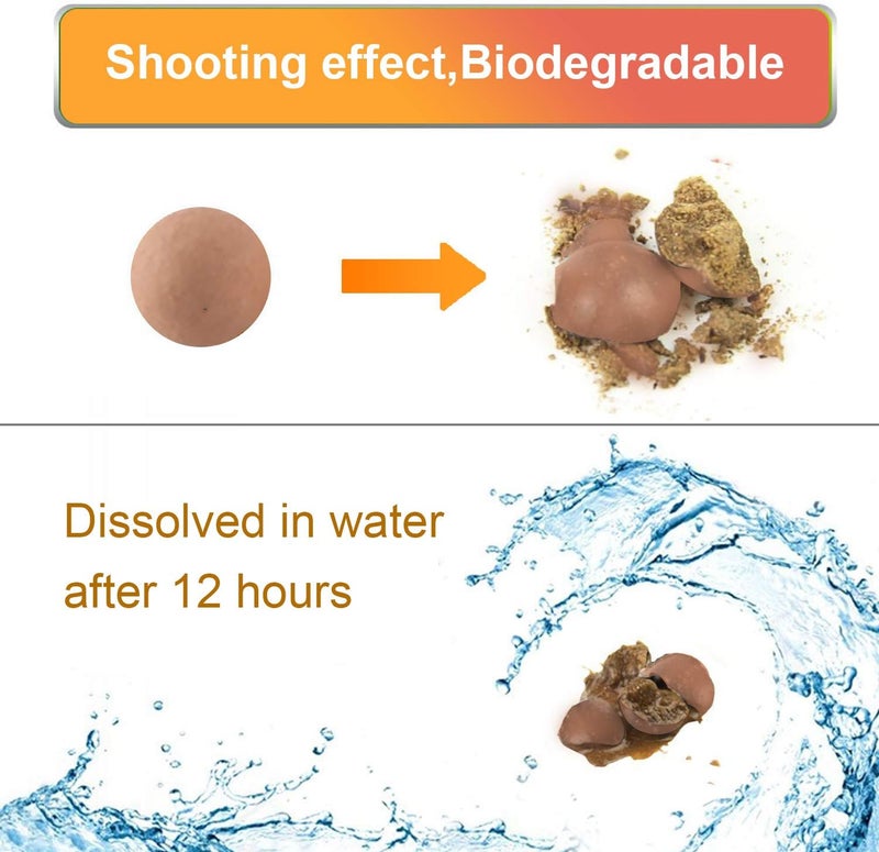 L Continue Slingshot Ammo About 1000 PCS,1/2''(About 13mm),Biodegradable Hard Clay Ball - Image 4