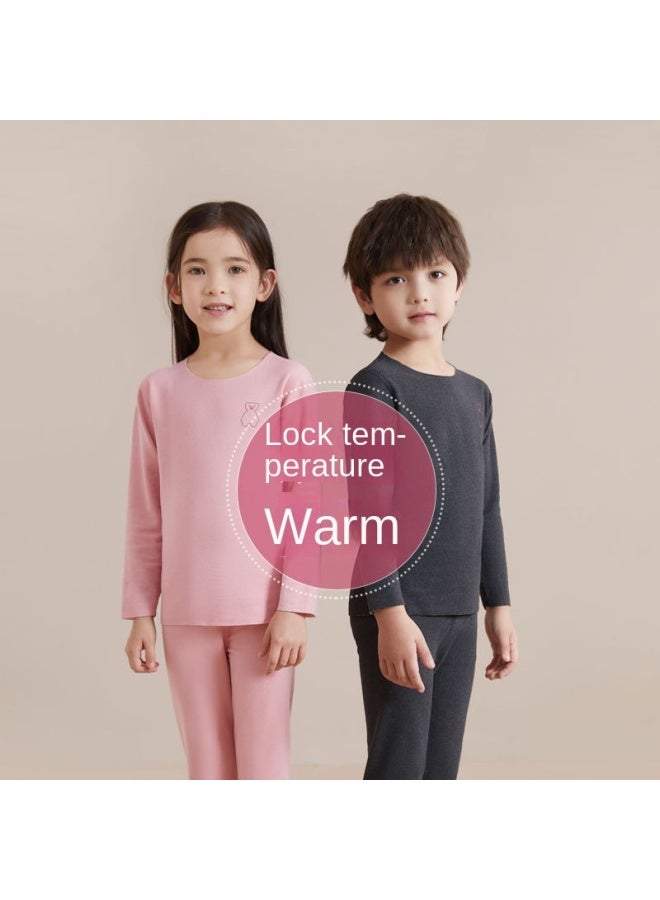 ملابس داخلية حرارية للأطفال، بدلة للأولاد والبنات، ملابس خريفية، لونج جون للأطفال، بيجاما شتوية وخريفية بدون خياطة ومزودة بفرشاة مزدوجة الجوانب - Image 2