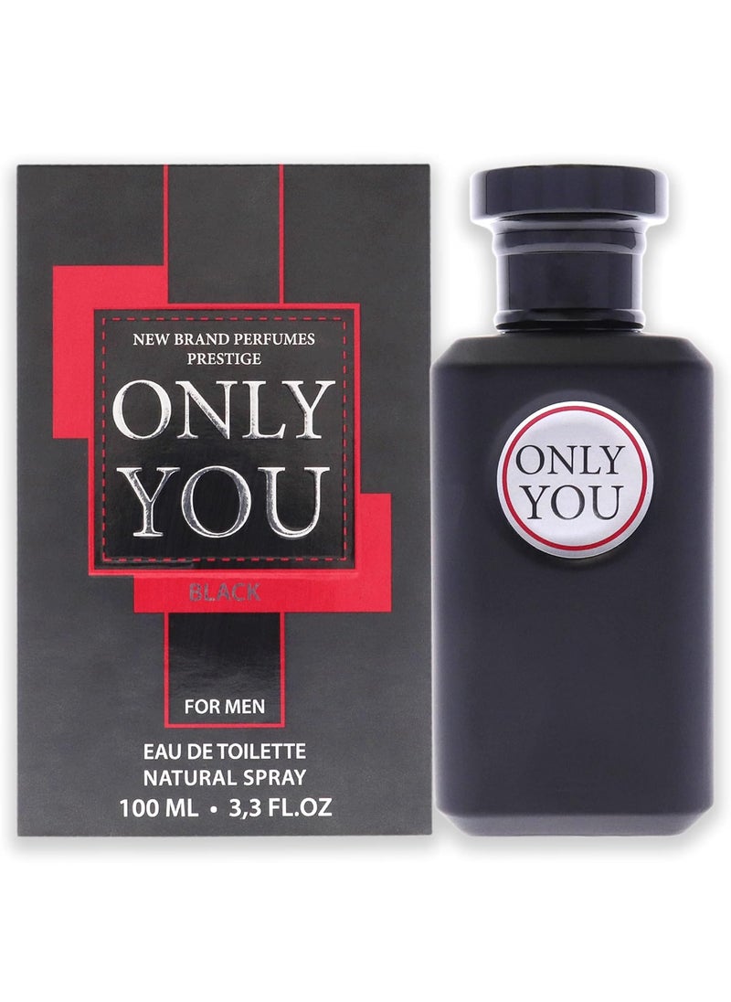 NEW BRAND New Brand Perfumes Only You Black EDT Spray Men 33 ozOYOU1M 