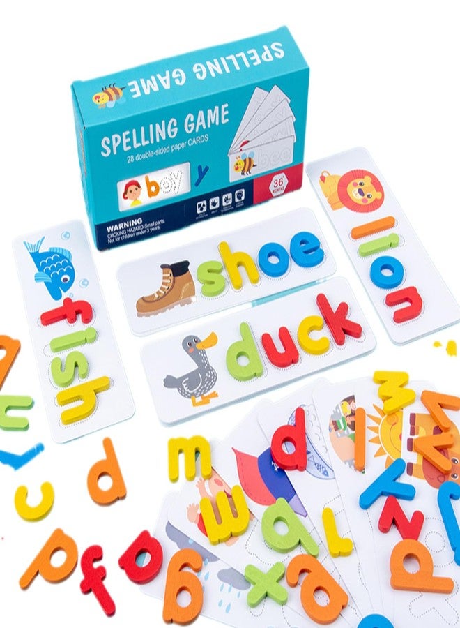 WSKC Alphabet Puzzle Toy Learning Educational Toys Spell Letter Matching Game for Preschool Toddlers Kids, Christmas Birthday Gifts - Image 1
