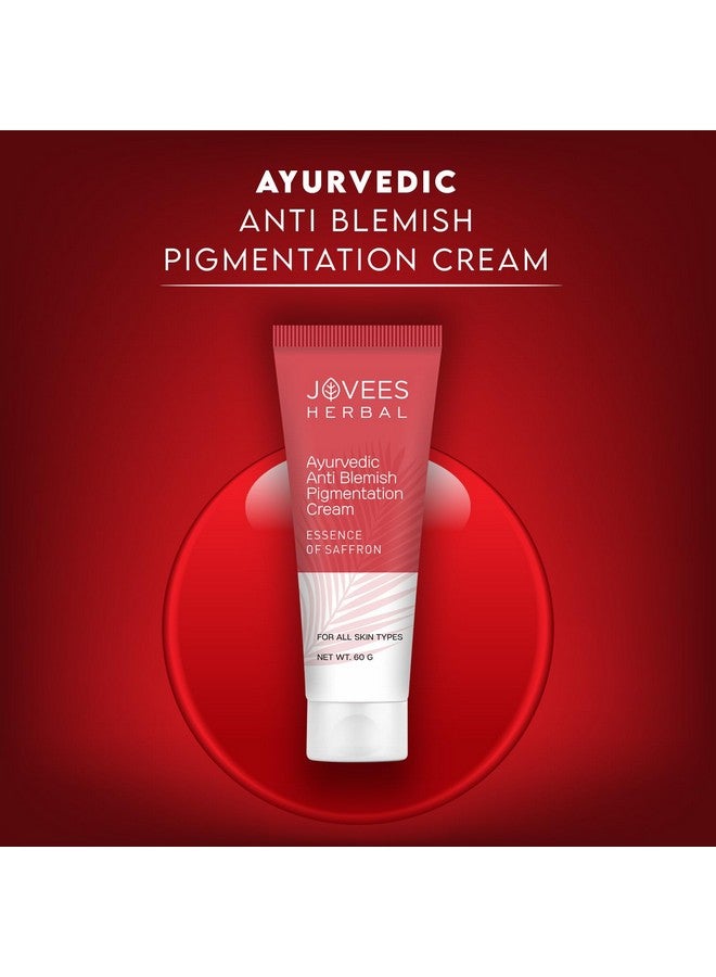 Jovees Herbal Anti Blemish Pigmentation Face Cream 60 Gms | All Skin Types | Paraben & Alcohol Free | Improves Skin Clarity & Reduces Discoloration - Image 3