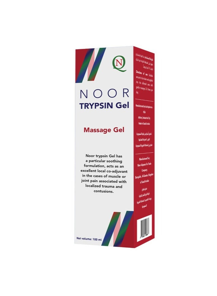 Noor AlQmar Noor Trypsin Massage Gel For Healing Inflammation And Bruise - 100 Ml - Image 5