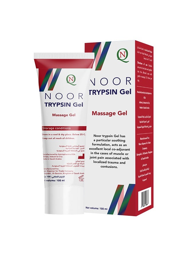 Noor AlQmar Noor Trypsin Massage Gel For Healing Inflammation And Bruise - 100 Ml - Image 3