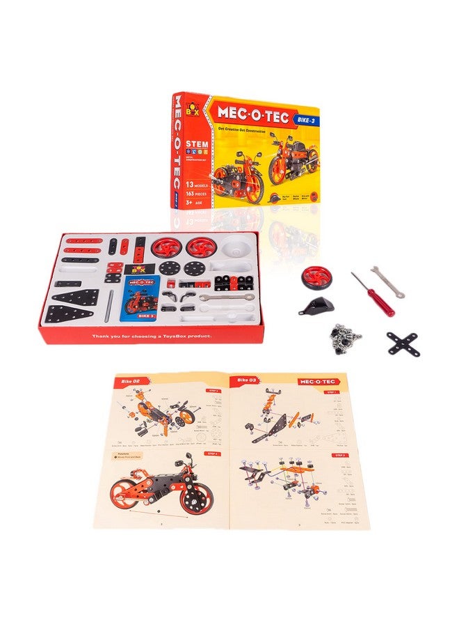 Toysbox MEC - O - Tec Bike 3 Metal Construction Toy, Building Blocks, Educational Toys for 6+ yrs Boys and Girls, Multicolor - Image 2