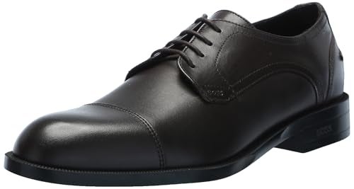 BOSS Tayil Smooth Leather Derby Dress Shoe, Brown Wood, 8 - Image 4