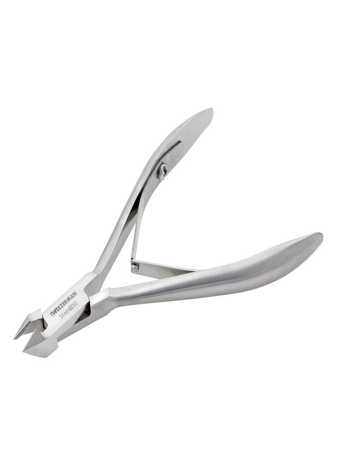Tweezerman Professional Stainless Steel Rockhard Cuticle Nipper 1/2 Jaw (ZW-3196-P) - Image 1