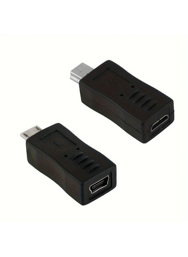Micro Male to Mini Female USB Adapter Compact Phone Charging Converter - Image 3