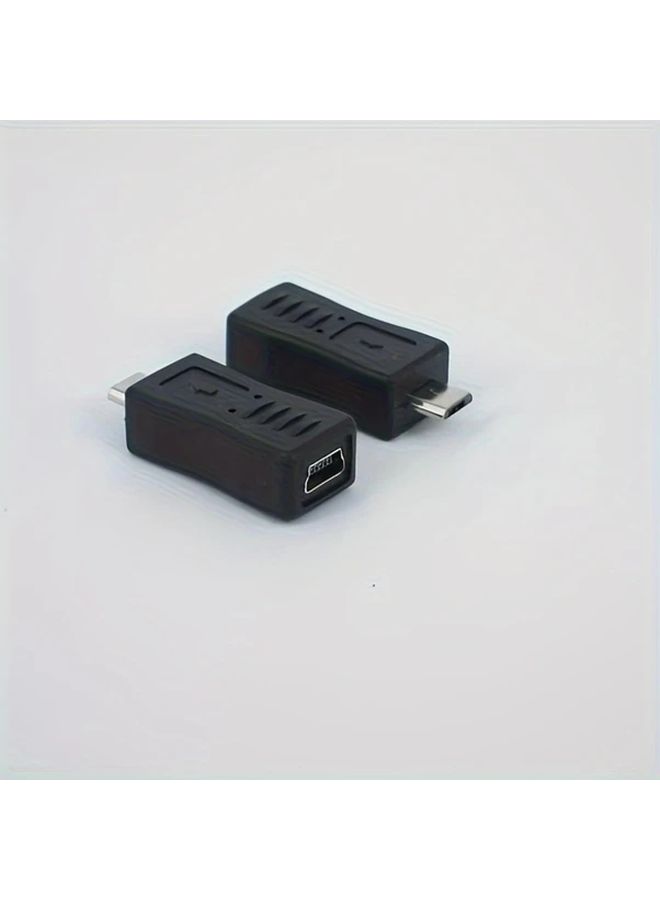 Micro Male to Mini Female USB Adapter Compact Phone Charging Converter - Image 1