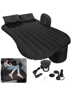 Arabest House Car Air Mattress, Removable Black Backseat Air Bed with Air-Pump, Portable Car Travel Bed with Pillows Fits Most Car Models for Travel, Hiking, Camping, Trip & Outdoor Activities  - Image 1