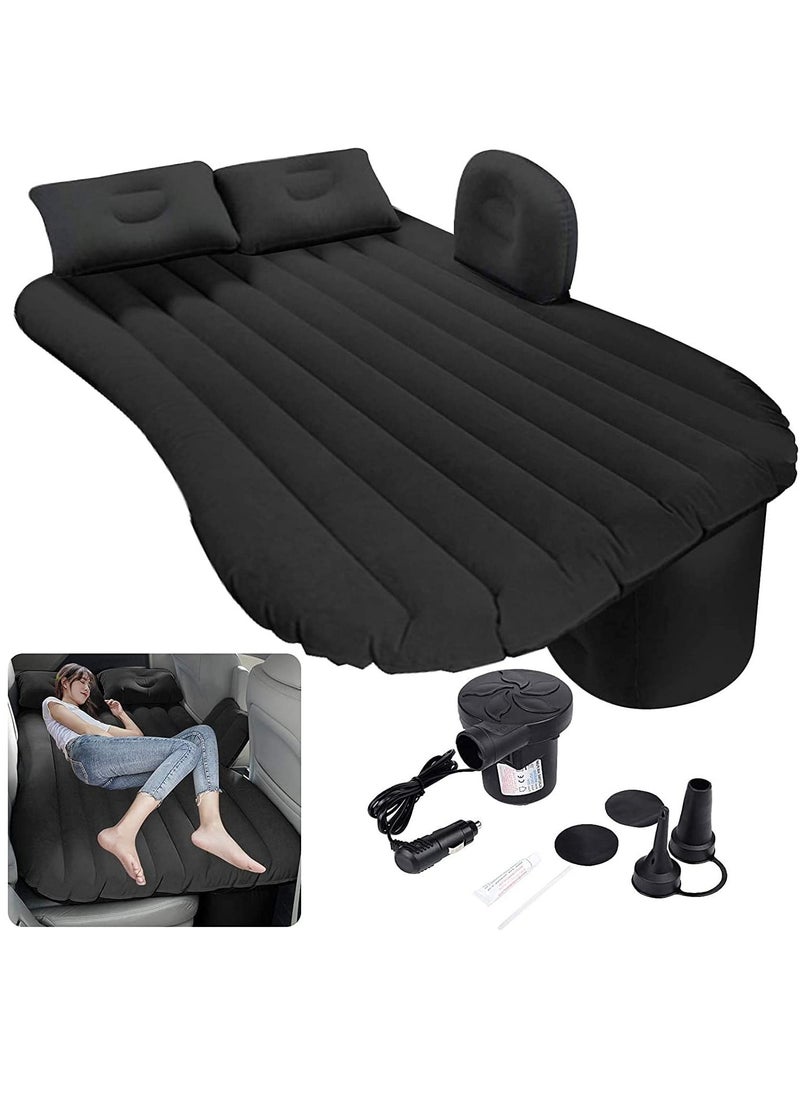 Arabest House Car Air Mattress, Removable Black Backseat Air Bed with Air-Pump, Portable Car Travel Bed with Pillows Fits Most Car Models for Travel, Hiking, Camping, Trip & Outdoor Activities  - Image 1