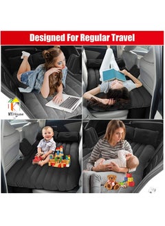 Arabest House Car Air Mattress, Removable Black Backseat Air Bed with Air-Pump, Portable Car Travel Bed with Pillows Fits Most Car Models for Travel, Hiking, Camping, Trip & Outdoor Activities  - Image 4