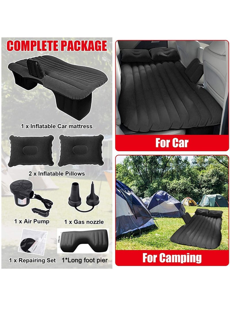 Arabest House Car Air Mattress, Removable Black Backseat Air Bed with Air-Pump, Portable Car Travel Bed with Pillows Fits Most Car Models for Travel, Hiking, Camping, Trip & Outdoor Activities  - Image 2