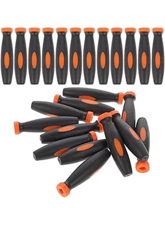 Precision Wood File Handles 24 Pack 3mm Non Slip Rubber Covers - Image 1
