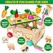 BAYSING Toddlers Montessori Toys for 234 Year Old Baby Boys and Girls Educational Wooden Shape Sorting Toys with Vegetables Farm Animals Blocks Fine Motor Skills Game Ideal Gift for Kids Age 13 - Image 2