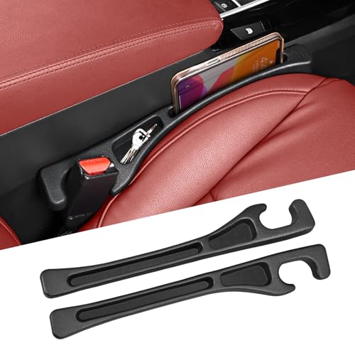 Edotim Car Seat Accessories Car Seat Gap Filler Car Organizers and Storage with Phone Holder Car Interior Accessories Fit Sedan SUV Truck 2PCS Black - Image 1
