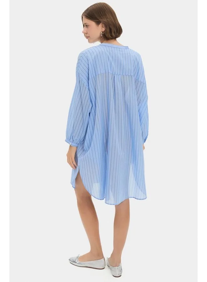 JUNE Striped Oversized Dress