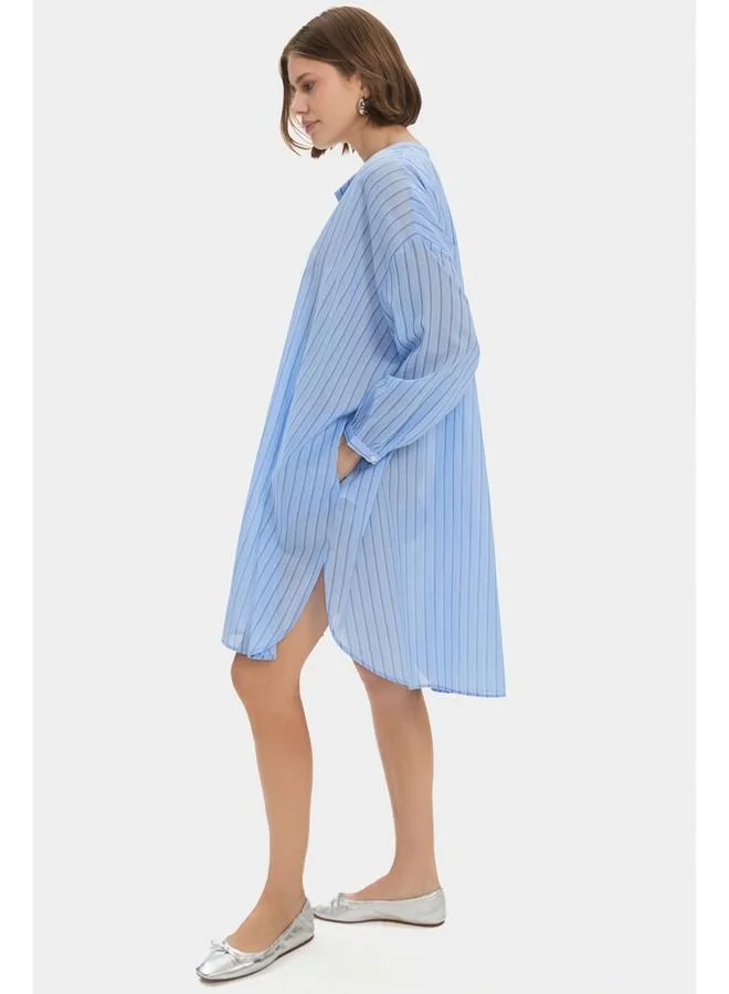 JUNE Striped Oversized Dress