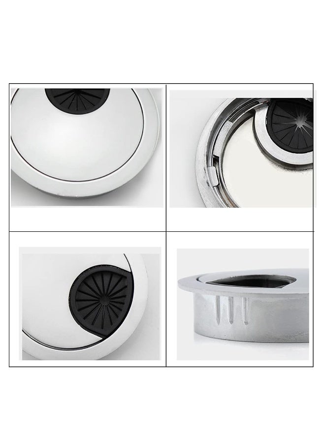 Cable Grommets Computer Desk Metal Hole Round Cover For Organizer Bronze 4 Pieces 60Mm - Image 4