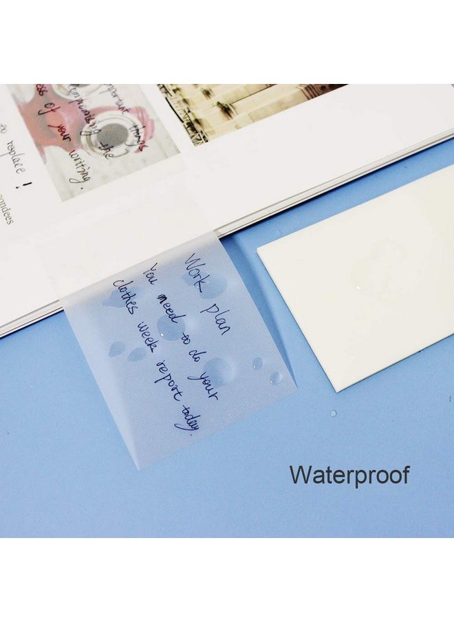 MultiBey Multibey Transparent Sticky Note Pads, Clear Self-Adhesive Memo Papers Water-Proof Scratchpad Message Reminder, 10 Packs 500 Sheets (3 x 2 Inches)  - Image 2