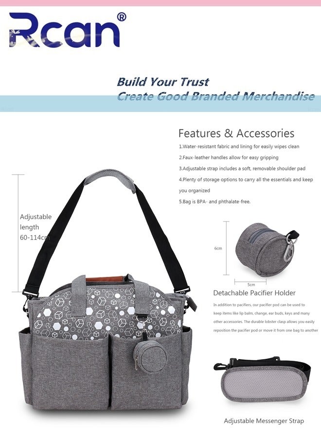 Rcan Multifunctional Waterproof Maternity Baby Diaper Bag Handbag Labor and Delivery Mother Portable Shoulder BagsTravel Large Capacity Durable Crossbody Bag for Baby Mother  - Image 2
