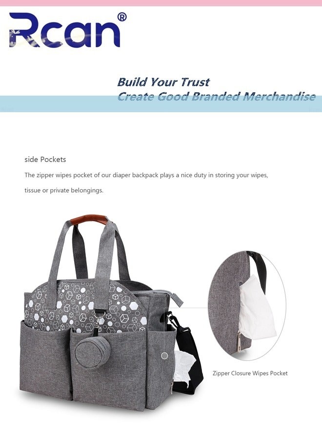 Rcan Multifunctional Waterproof Maternity Baby Diaper Bag Handbag Labor and Delivery Mother Portable Shoulder BagsTravel Large Capacity Durable Crossbody Bag for Baby Mother  - Image 4