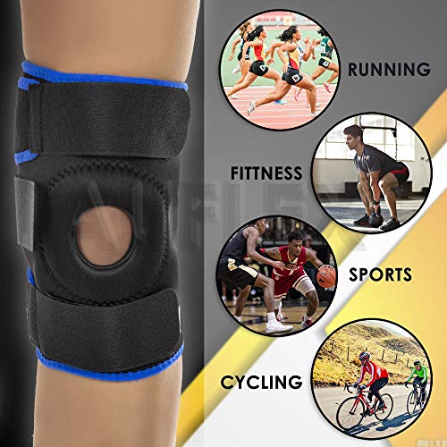 AuFlex Adjustable Knee Cap Support Sports, Knee Brace Gym, Running and Walking Joint Knee Pain Relief Men & Women Free Size-S,M,L - Image 3