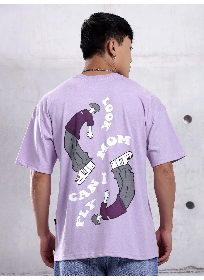 Beyoung I Can Fly Printed Oversized T-shirt for Men