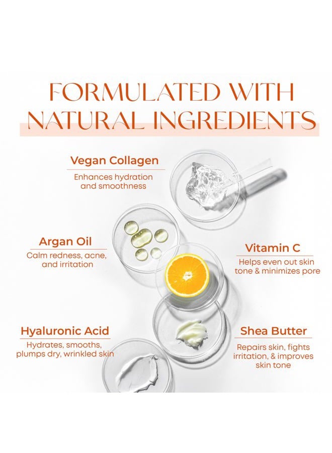 Skin 2.0 Vitamin C & Collagen Face Moisturizer - Dermatologist Tested, Anti-Aging, Skin Tightening - Brightening, Clean Beauty, Cruelty-Free, Korean Skincare for All Skin Types - 1.69 Fl oz - Image 5