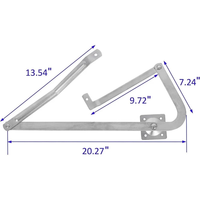 Zinc Replacement Attic Ladder Hinge Arms Compatible with Mk 5 WU2210 W2208 W2210 - Image 4