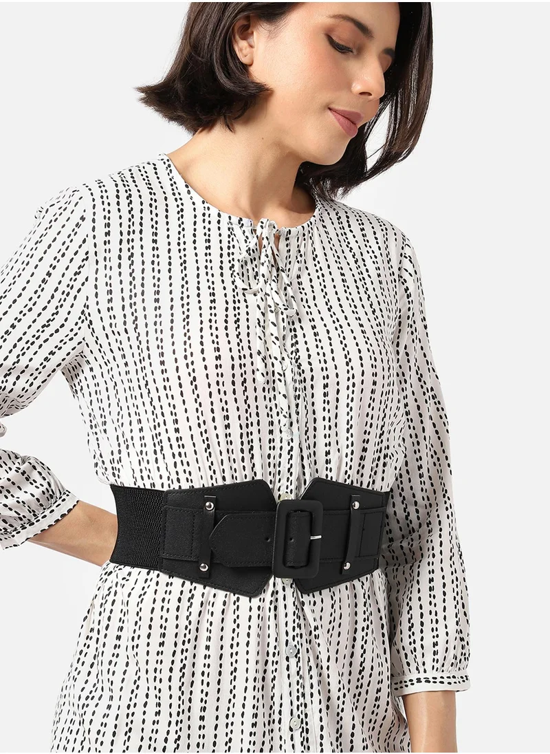 Haute Sauce Black Solid Waist Belt